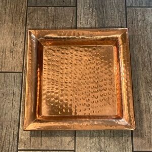 VTG Copper Crate & Barrel Square Decorative Tray